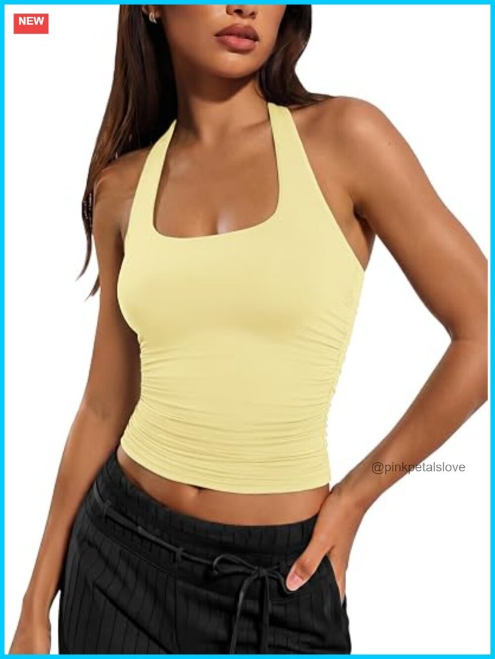 Sexy Backless Halter Tank Top Y2K Going Out Double Lined Buttery Soft Crop Top